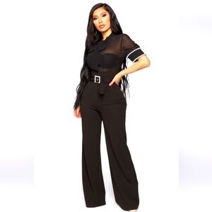 Fashion Nova black & pearl jumpsuit 🖤